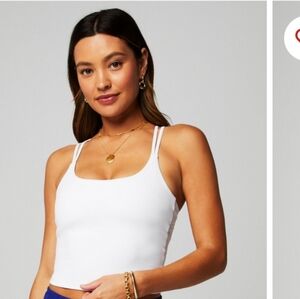 Fabletics White Double Strap Camisole